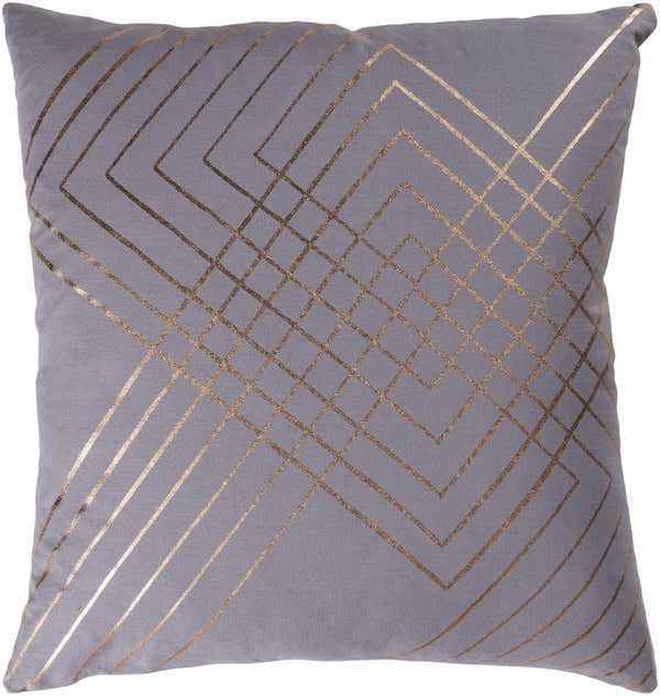 Pledger Geometric Gold Accents Throw Pillow - Clearance