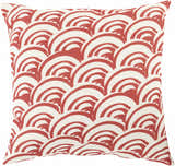 Palomoc Red Wave Pattern Accent Outdoor Pillow