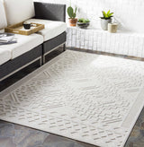 Plumtree 3D White Outdoor Rug