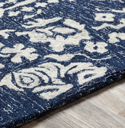 Poole Navy Wool Area Carpet