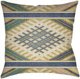 Pandan Geometric Aztec Outdoor Throw Pillow