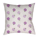 Kids Purple Apple Pattern Outdoor Throw Pillow