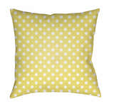 Pangil Yellow Polka Dot Outdoor Throw Pillow