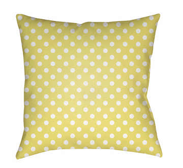 Pangil Yellow Polka Dot Outdoor Throw Pillow