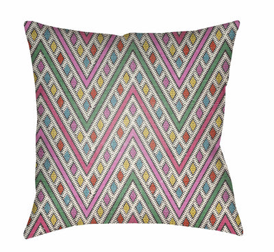 Panikian Multicolor Chevron Pattern Accent Pillow