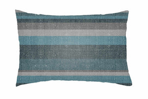 Pinambaran Blue Gray Striped Accent Pillow