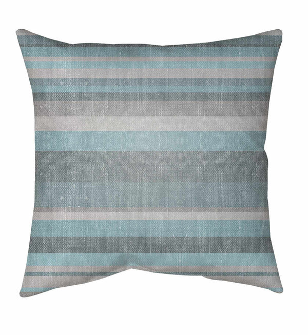 Pinambaran Blue Gray Striped Accent Pillow