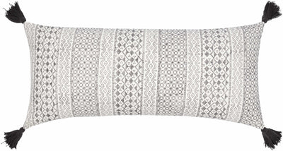 Pinamalayan Monochrome Tassel Lumbar Pillow - Clearance