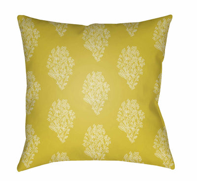 Pantao Yellow Botanical Pattern Throw Pillow