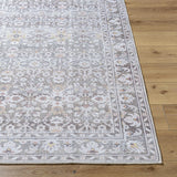 Our PNW Home Rainier Damask Brown Washable Rug