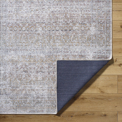 Rainier Damask Dark Brown Washable Rug - ourpnwhome x Livabliss