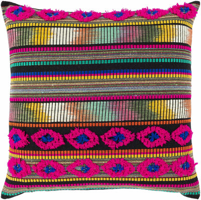 Pogonsili Vibrant Geometric Stripes Accent Pillow - Clearance