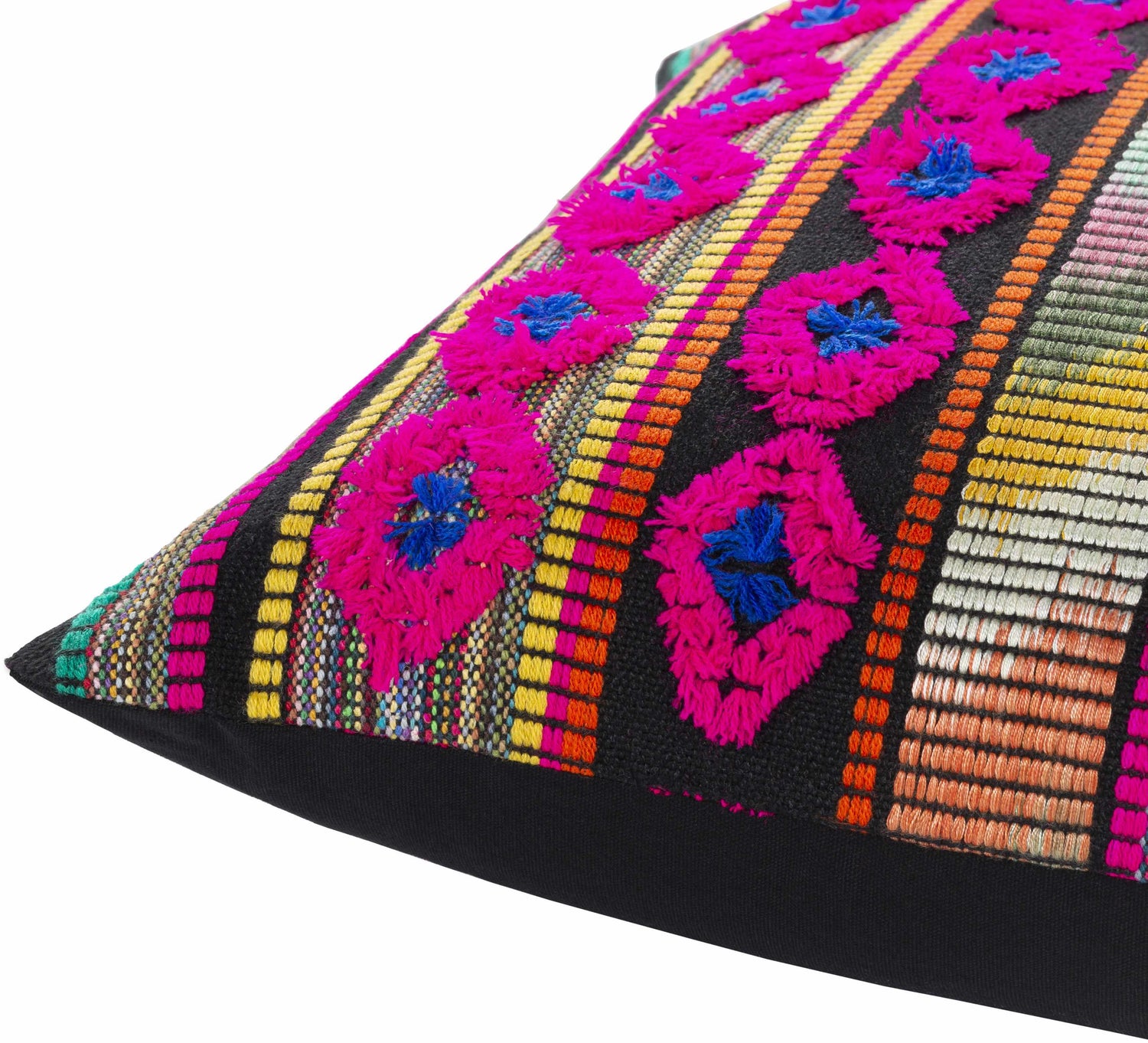 Pogonsili Vibrant Geometric Stripes Accent Pillow - Clearance