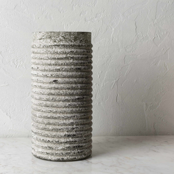 Polopina Gray Textured Cylindrical Decor