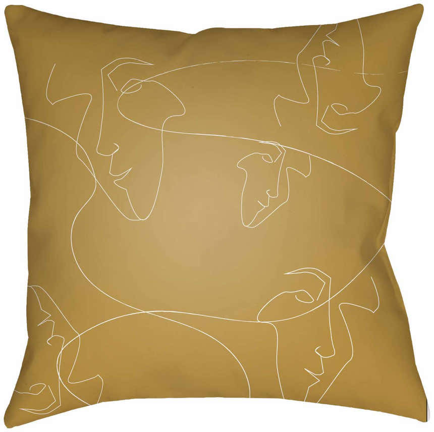 Porac Abstract Line Art Outdoor Throw Pillow