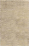Close-up of Porthma Premium Viscose Area Carpet in camel, charcoal, and gray. Contemporary hand-knotted rug with geometric pattern. Design-Rectangle-58