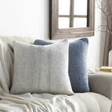 Portumna Light Gray Square Throw Pillow - Clearance