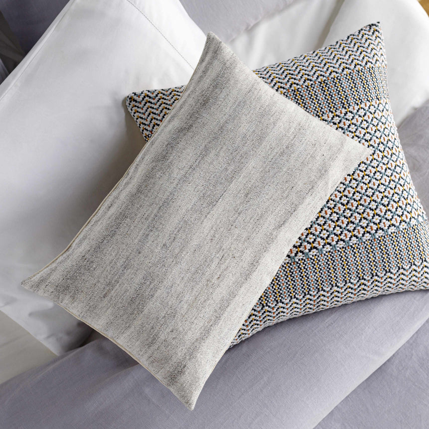 Portumna Light Gray Square Throw Pillow