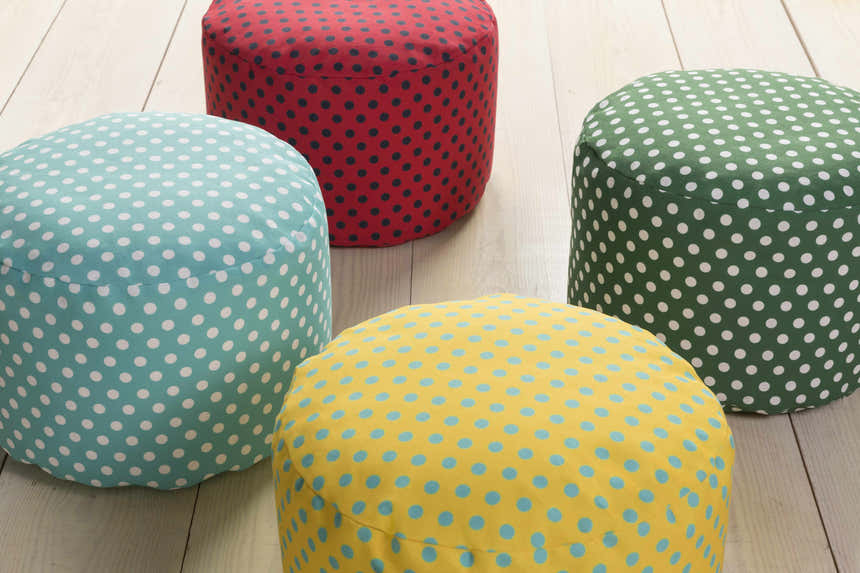 Kabuntalan Orange Outdoor Pouf