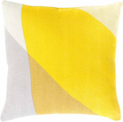 Pound Yellow Geometric Square Accent Pillow - Clearance