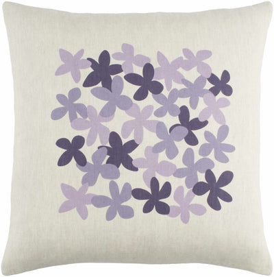 Appledore Purple Floral Pattern Throw Pillow - Clearance