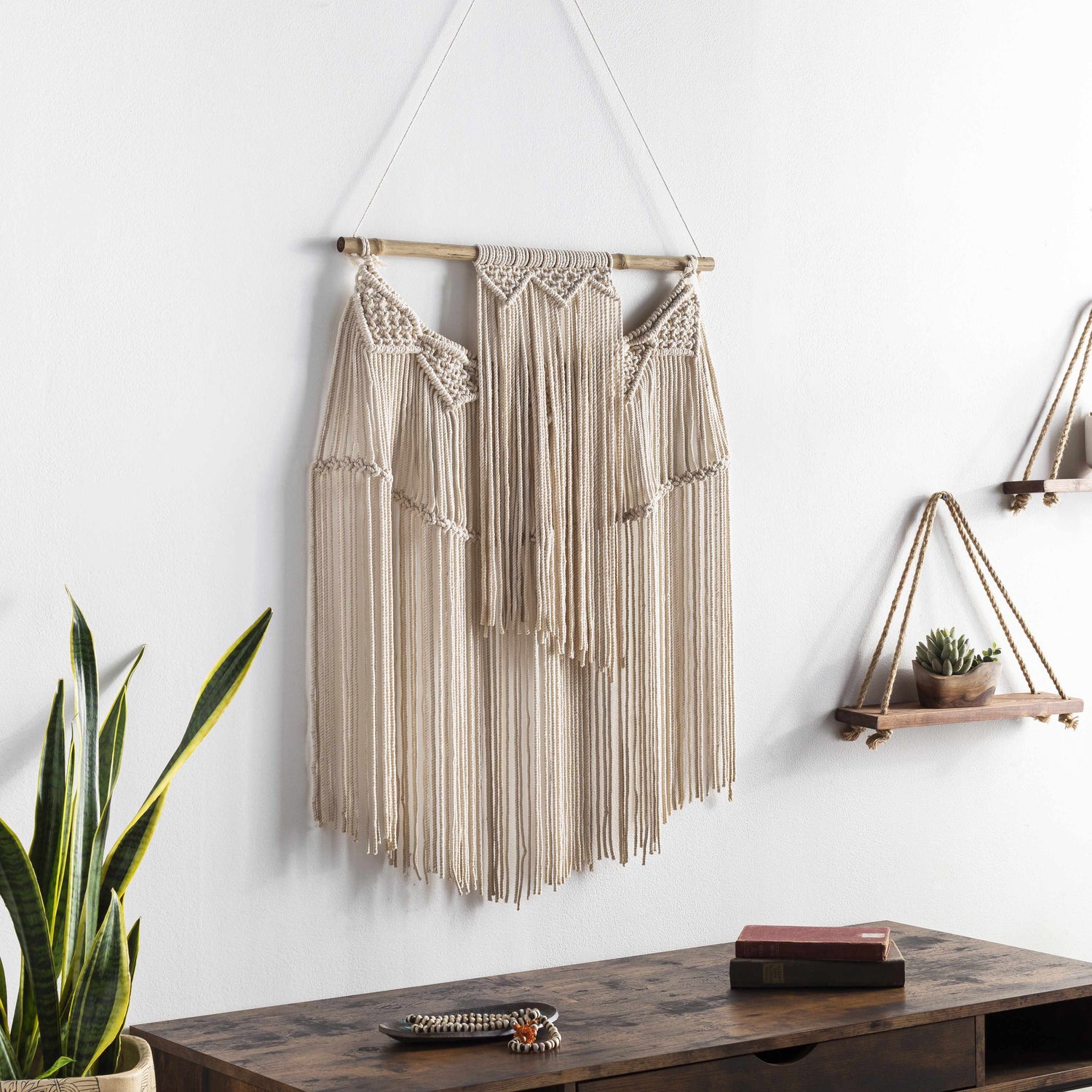 Parabcan Cream Macrame Wall Hanging