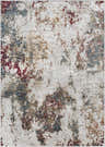 Close-up of the Prinza Area Carpet: a contemporary rug with a mottled pattern in dark gray, gray, nutmeg, taupe, and natural gray. Design-Rectangle-5373
