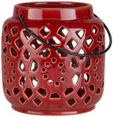 Parkerton Red Geometric Outdoor Ceramic Lantern