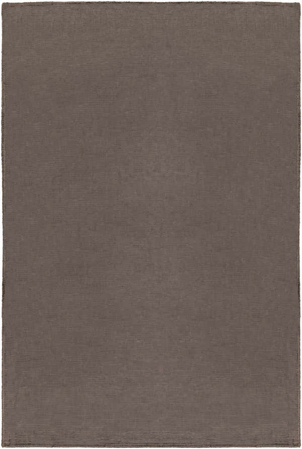 Close-up of the hand-loomed Progreso Area Rug. Charcoal viscose with subtle texture. Farmhouse, traditional, or transitional style. Design-Rectangle-576