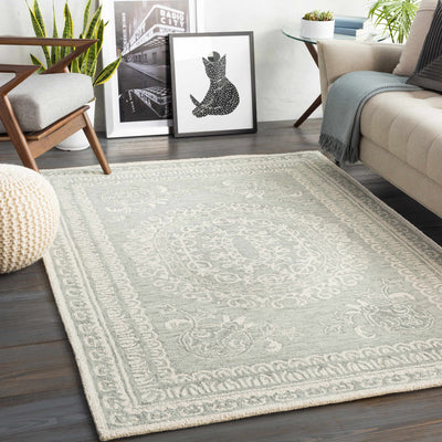 Parson Ivory/Sage Wool Area Rug