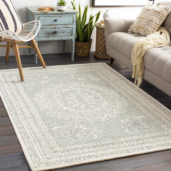 Parson Ivory/Sage Wool Area Rug