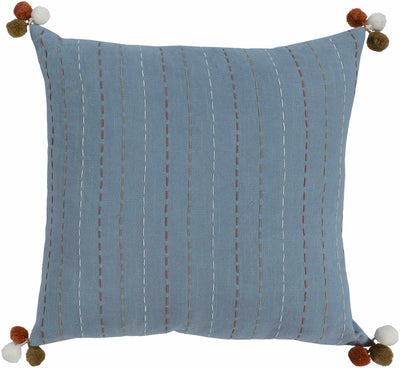 Porth Striped Pom Pom Accent Pillow - Clearance