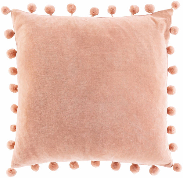 Portraine Dusty Pink Square Throw Pillow