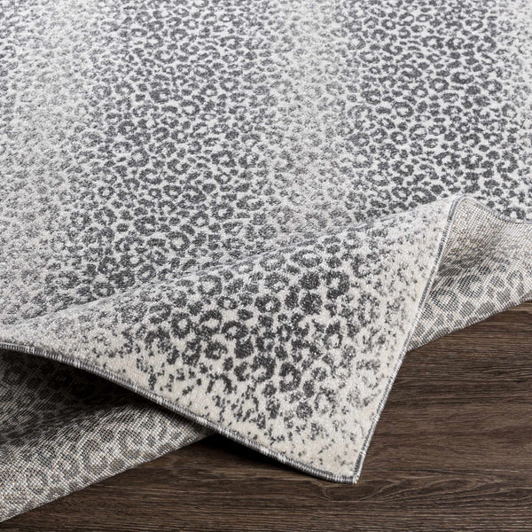Light Gray Cheetah Print Area Rug - Clearance
