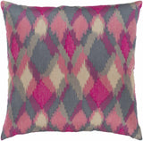 Peterlee Pink Gray Geometric Throw Pillow - Clearance