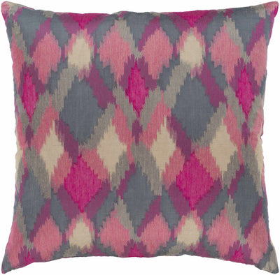 Peterlee Pink Gray Geometric Throw Pillow - Clearance