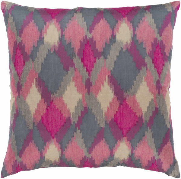 Peterlee Pink Gray Geometric Throw Pillow - Clearance