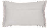 Pototan Light Gray Fringe Texture Throw Pillow - Clearance