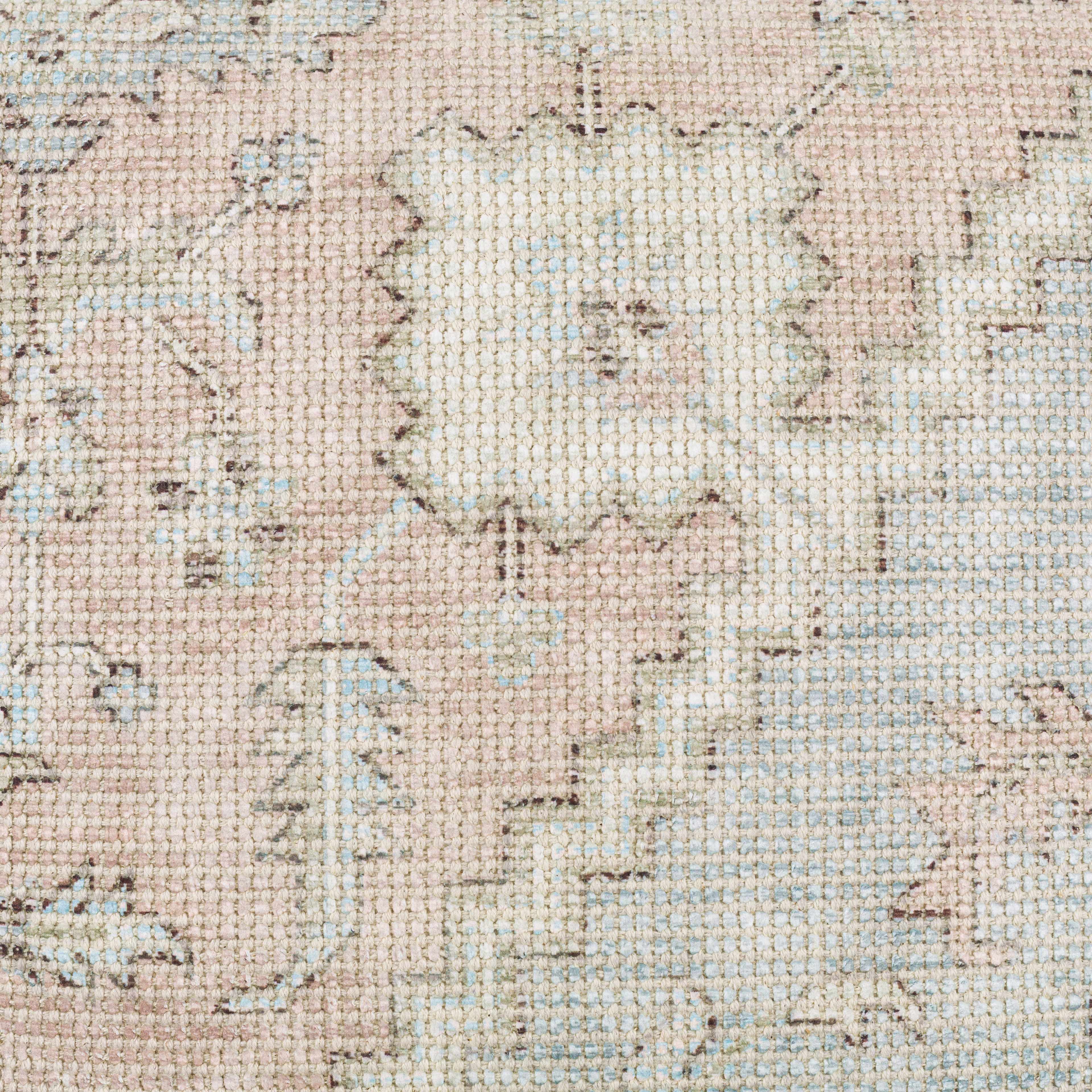 Close-up of the texture on Pulilan Throw Pillow, showing fabric weave and feel. Transitional,Bohemian,Traditional Throw PillowsBacking  