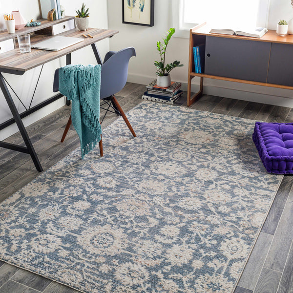 Pulupandan Sheen Denim Damask Rug - Clearance