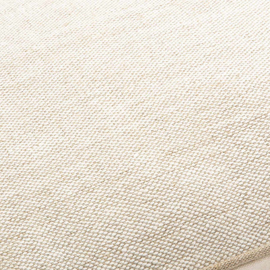 Lunara Cream Raised Ribbed Horizontal Stripe Cottage Country Linen Lumbar Pillow - Clearance