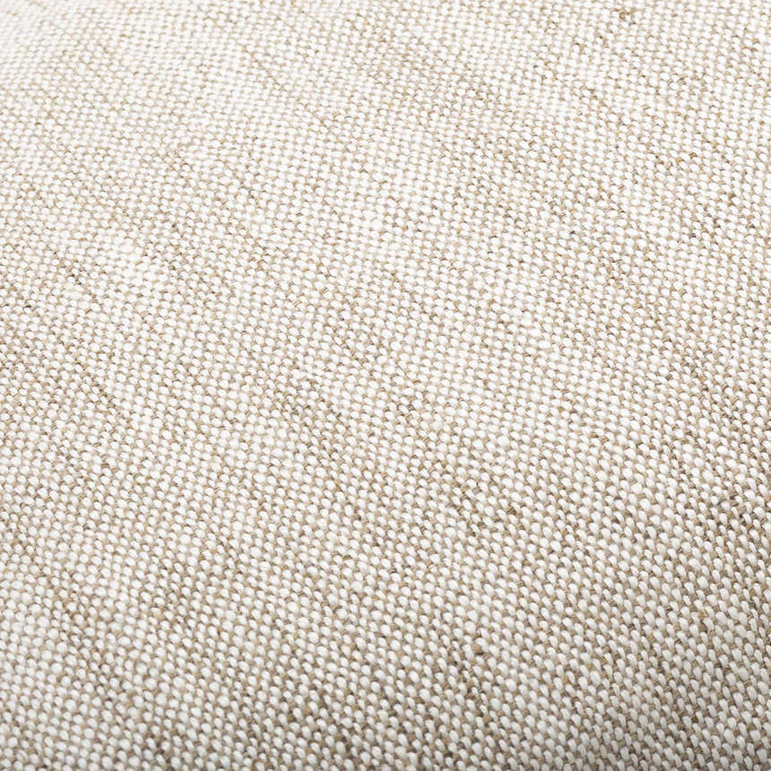 Lunara Cream Raised Ribbed Horizontal Stripe Cottage Country Linen Lumbar Pillow - Clearance
