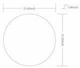 Round Mirror with Black Aluminum Frame