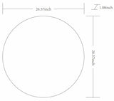 Round Mirror with Black Aluminum Frame