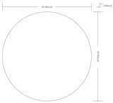 Round Mirror with Black Aluminum Frame