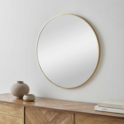 Pontalina Round Gold Mirror