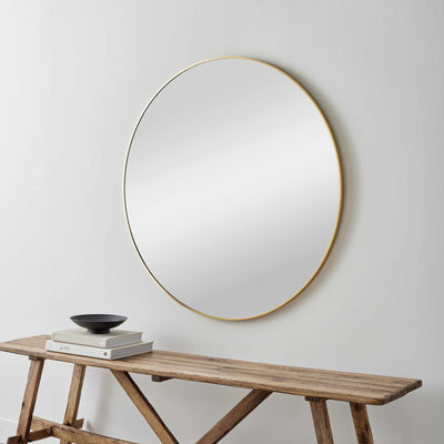 Pontalina Round Gold Mirror