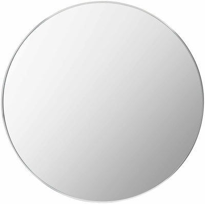 Pontalina Round Silver Gray Mirror