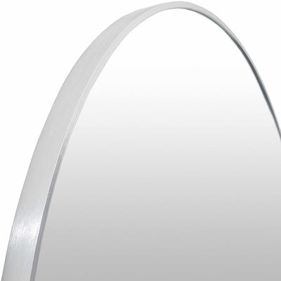 Pontalina Round Silver Gray Mirror