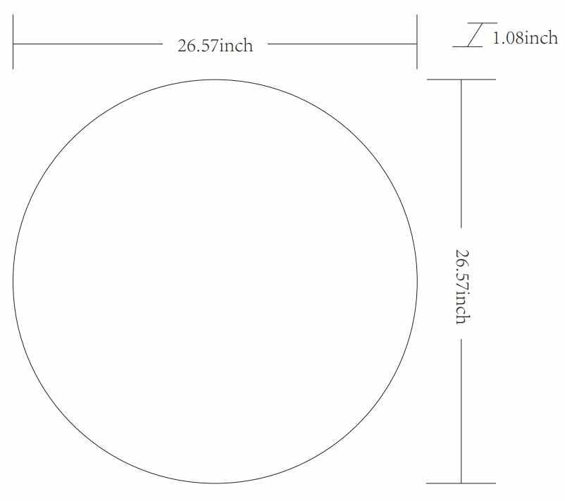 Pontalina Round White Mirror
